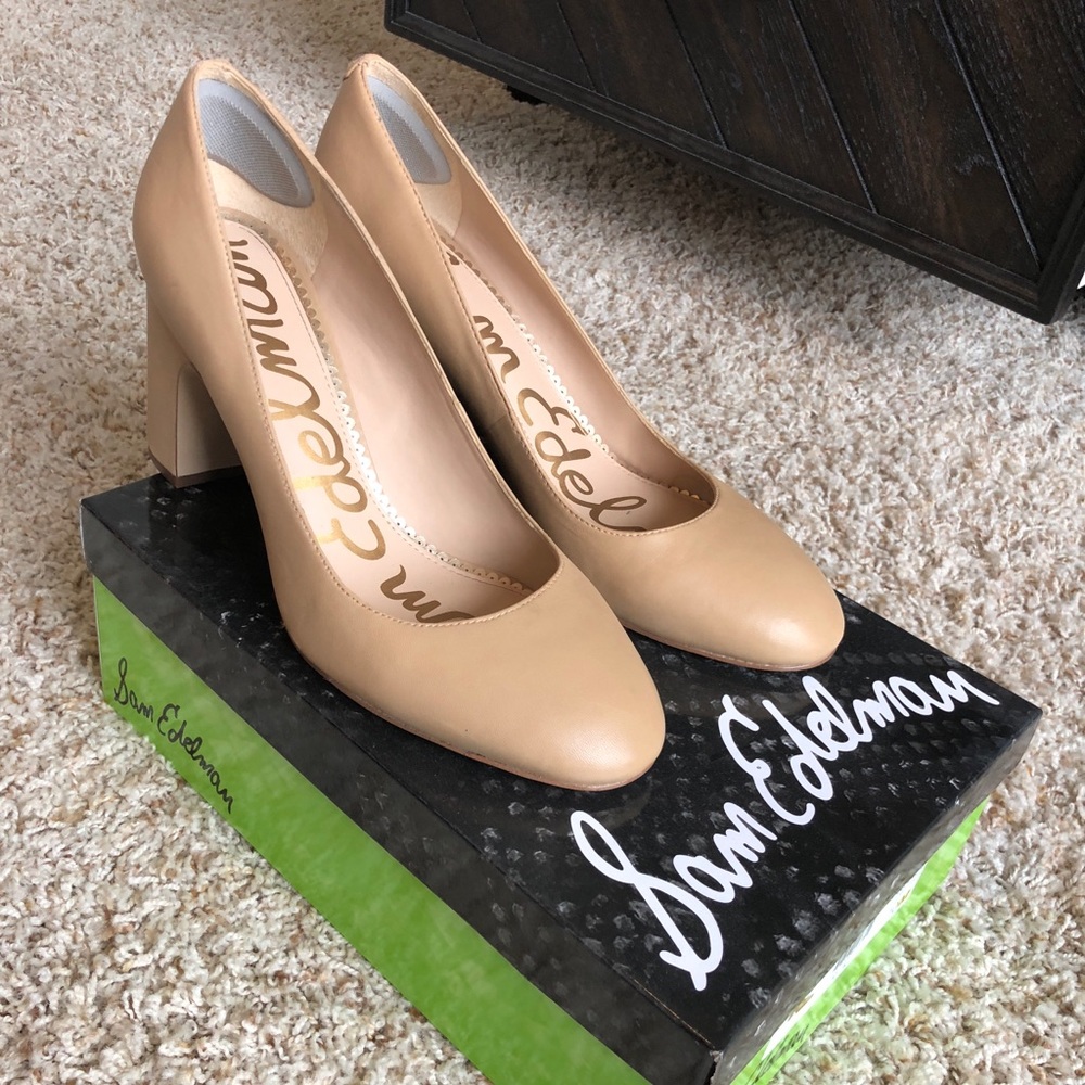 Sam Edelman Women’s Nude Junie Heel Pump
